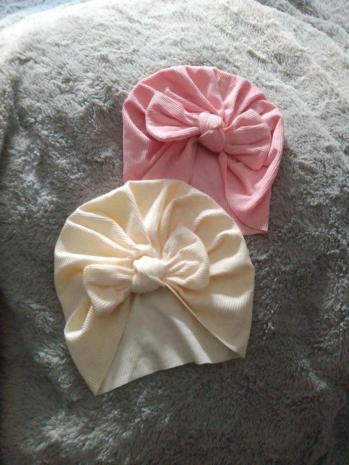 lot de 2 Turbans bébé 🩷. - photo numéro 2