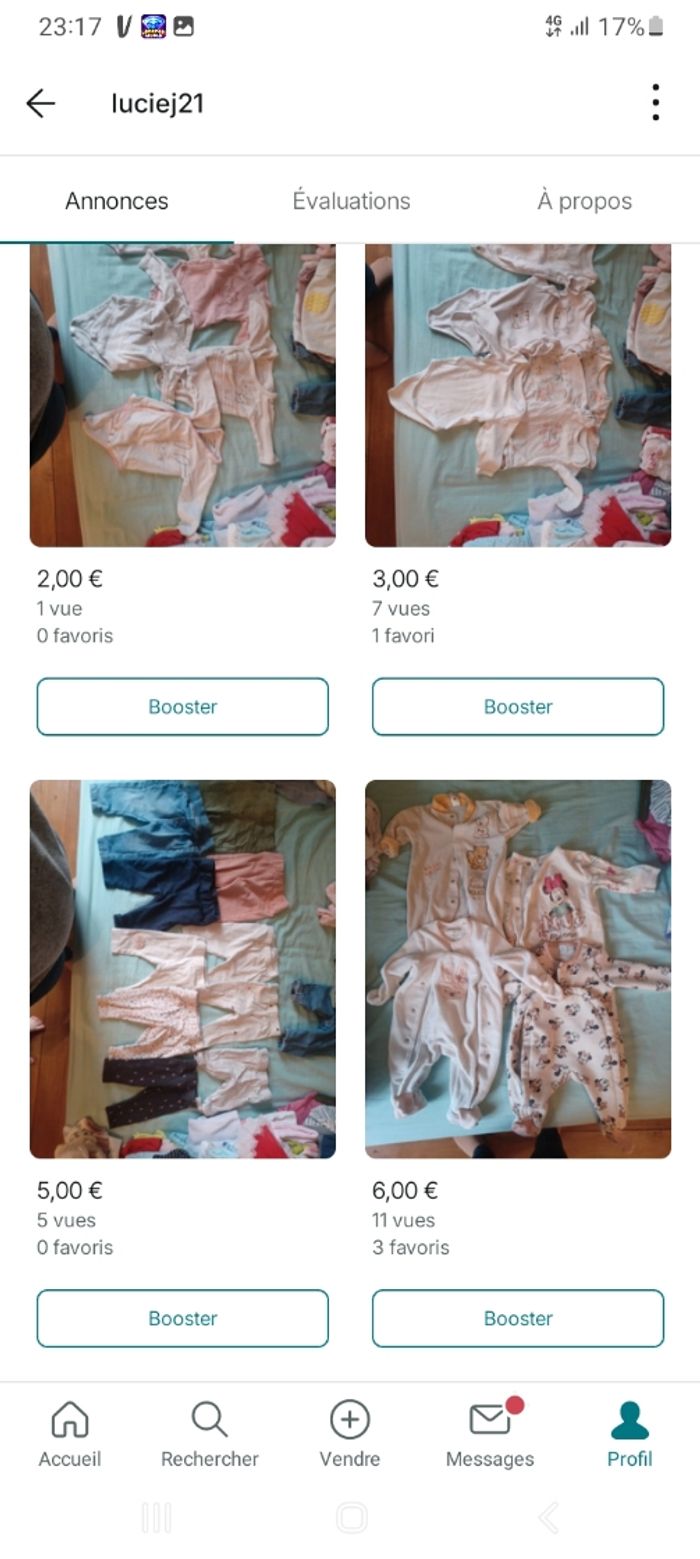 Lot vêtements