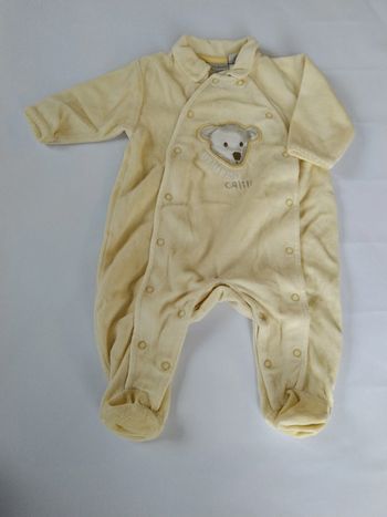 pyjama jaune ouverture devant kiabi fille garcon mixte 3 mois