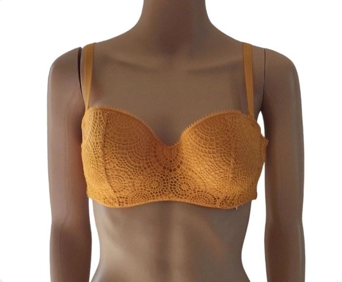 👙 Soutiens-gorges jaune avec dentelles 90D neuf Kiabi #emyfleury_soutifs