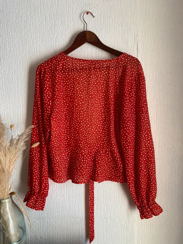 Top femme rouge à poids blanc eldys taille xxl 44 - photo numéro 5
