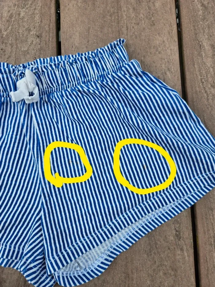 Short rayures 100% coton Kiabi 8 ans - photo numéro 4