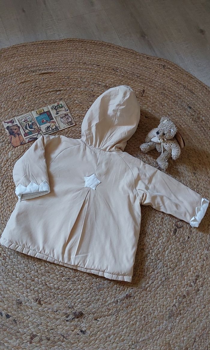 Veste hiver jaune paille Dpam 3/6 mois 62 cm - photo numéro 9