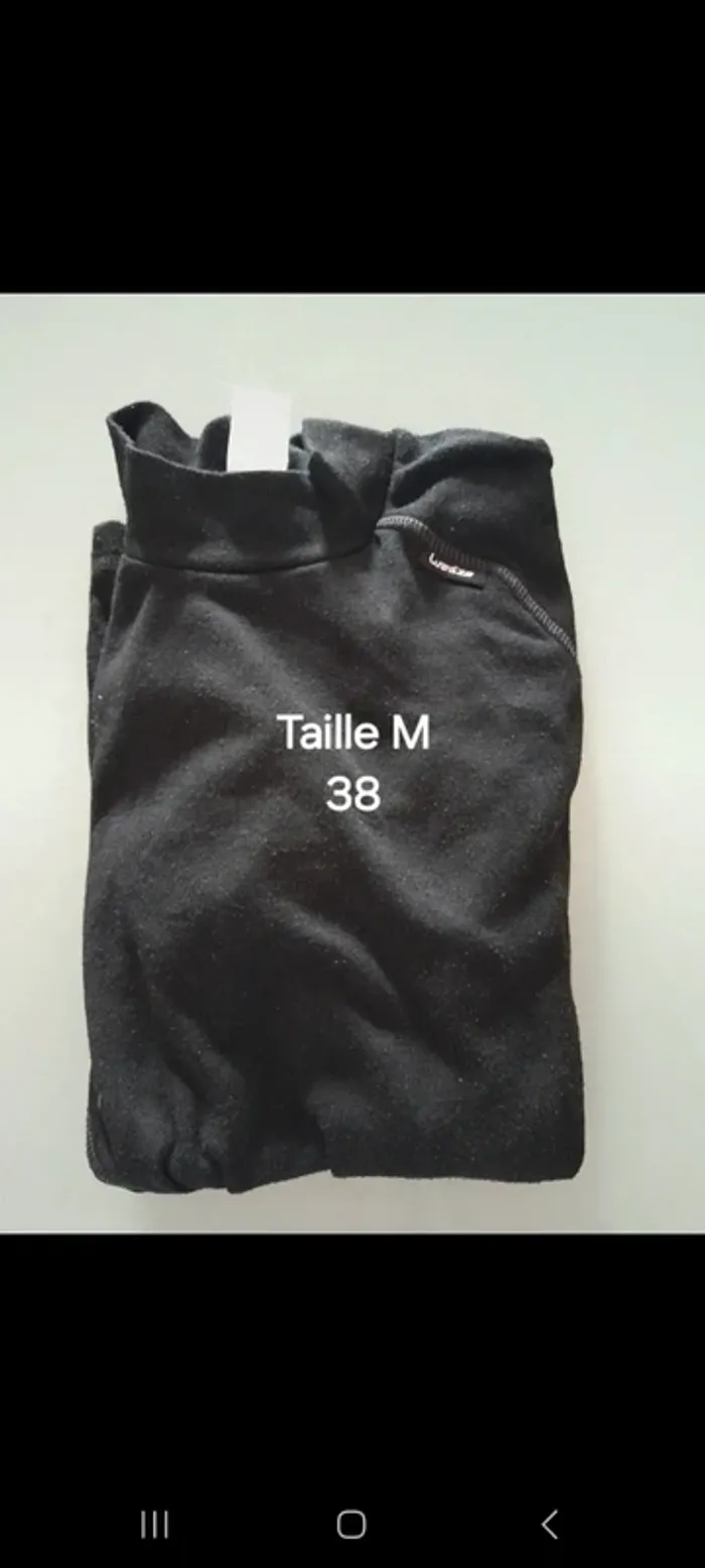 Sous pull léger noir 38