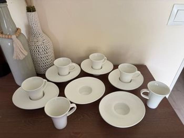 6 tasses et soucoupes - contemporaine - photo numéro 2