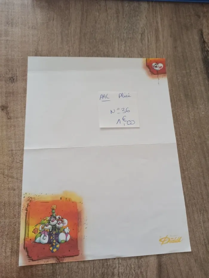 Papier à lettre Diddl 36 1,00€