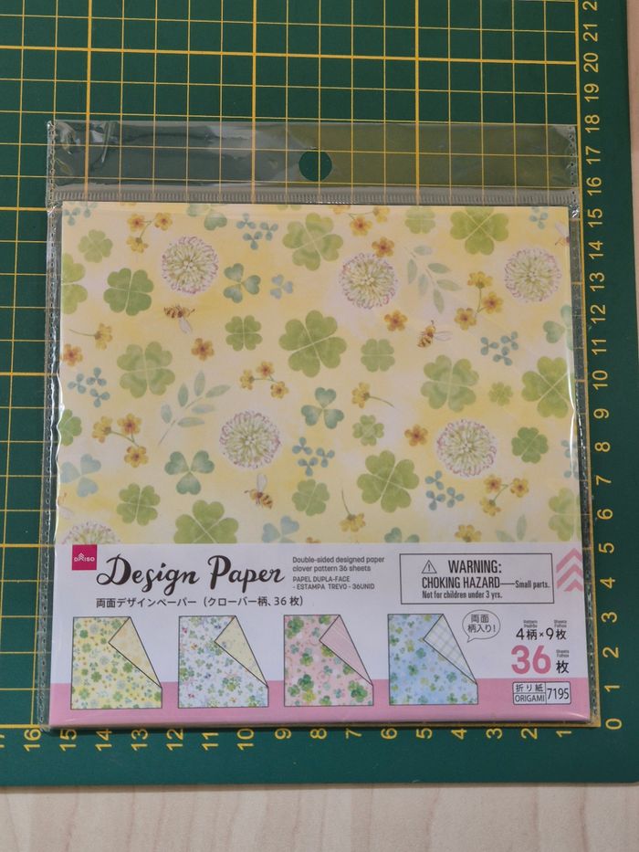 Papier Origami Daiso "Clover Pattern" - photo numéro 7
