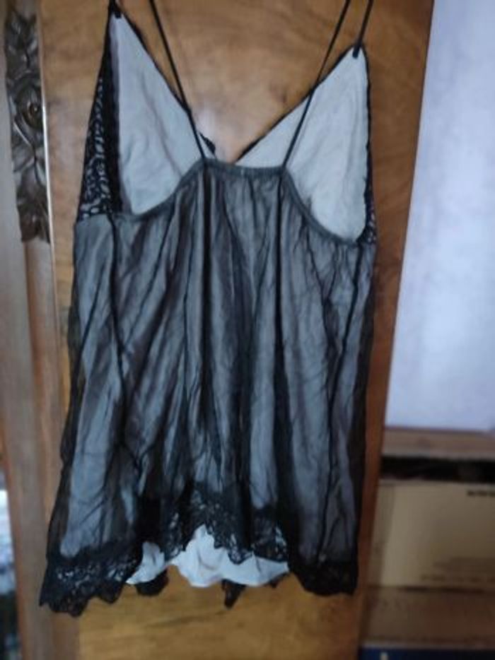 nuisette grise dentelle noire 46/48 - photo numéro 4