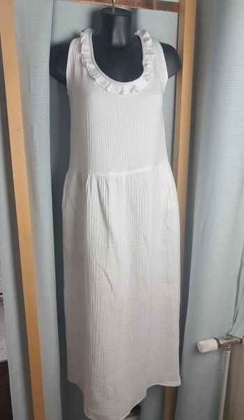 By Cat robe longue été blanche avec poches T 36/38
