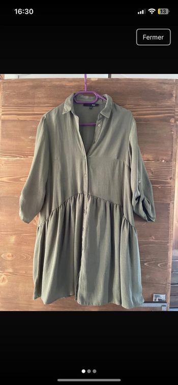 Robe chemise kaki etam