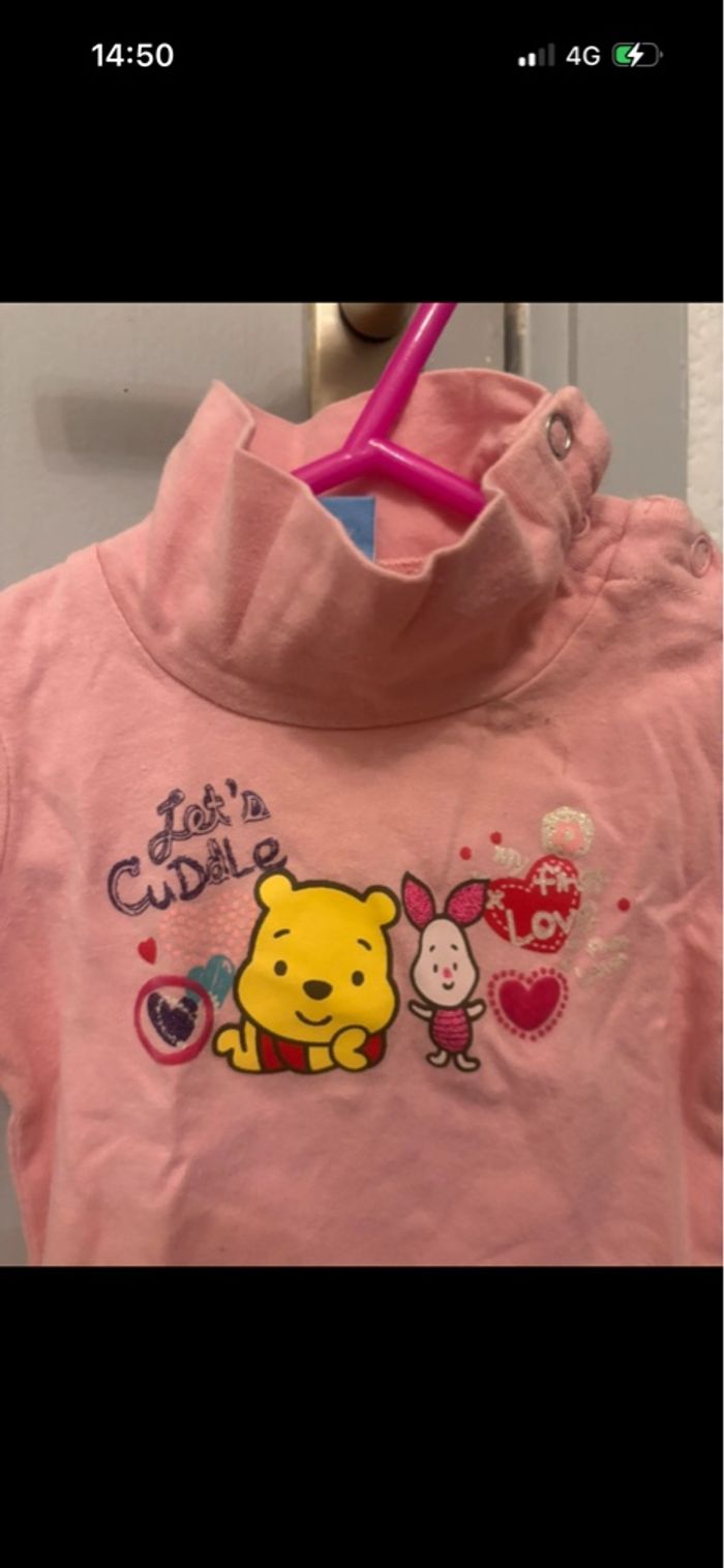 T-shirt manches longues Disney baby 6 mois - photo numéro 3