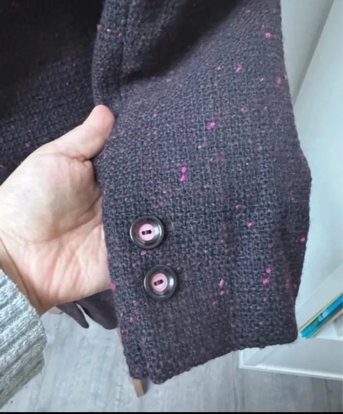 Tailleur mauve chiné veste et jupe Louis Féraud taille 38 - photo numéro 15