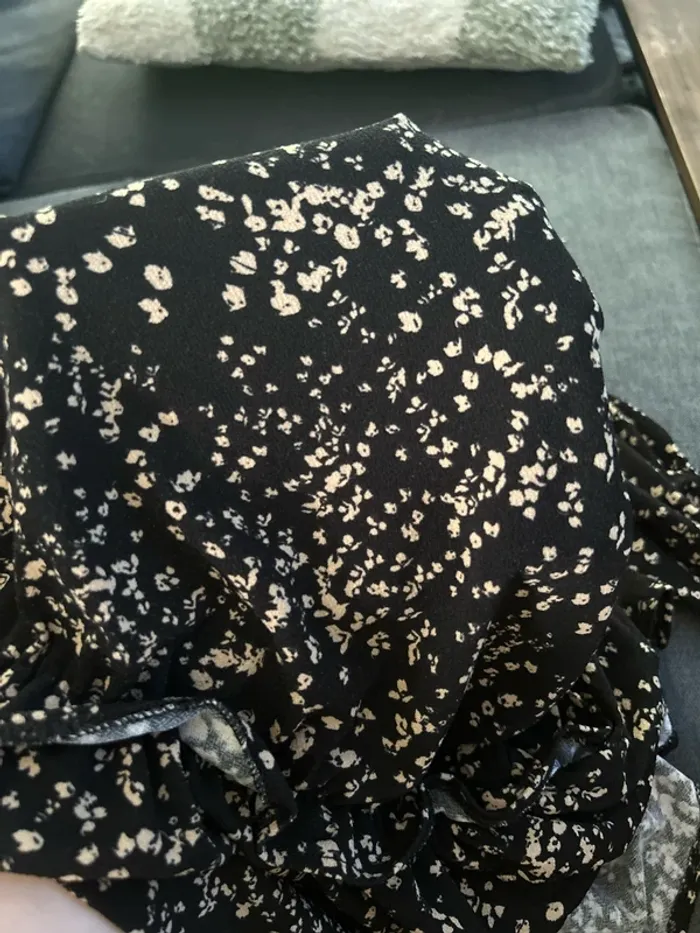 Robe « Mango » à petit motif marron/beige - photo numéro 3