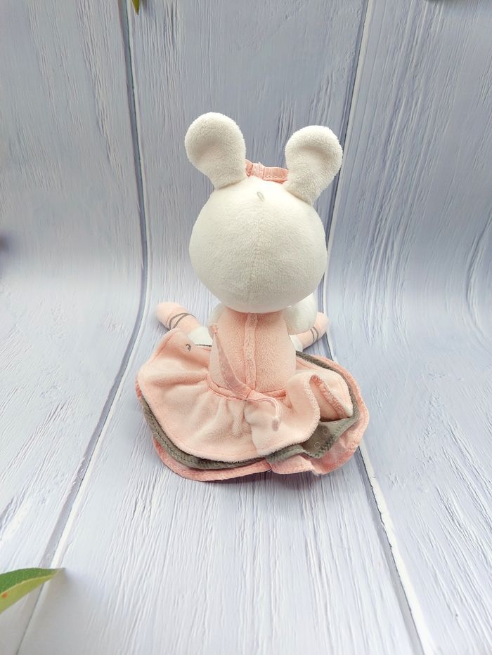 Peluche doudou souris Lilibelle blanc rose gris SAUTHON baby déco 34 cm ballerine - photo numéro 2