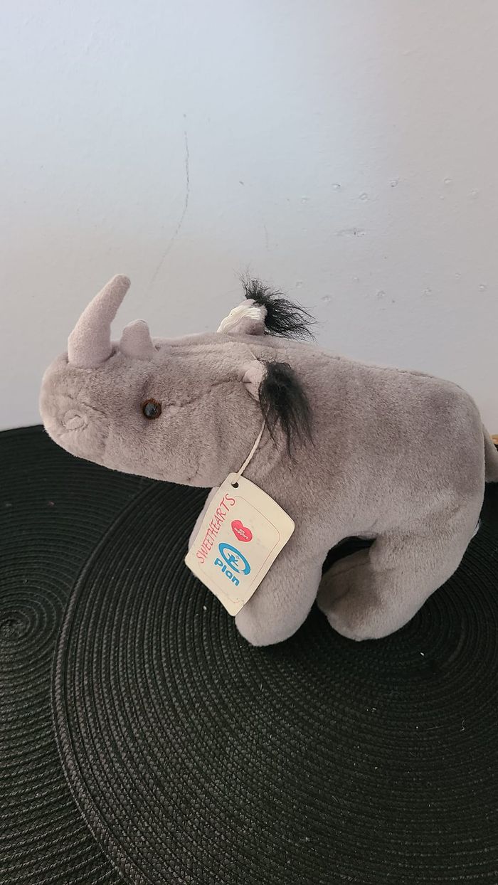 peluche rhinoceros nature planet doudou rhino