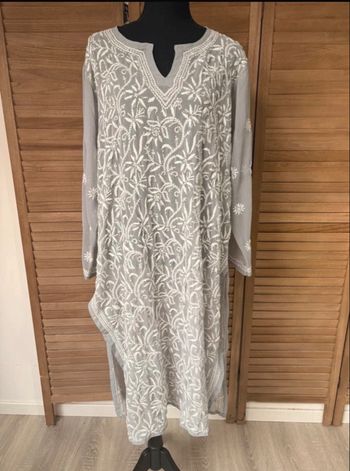✨ Kurti brodé Ada 5XL – coton chikankari ✨