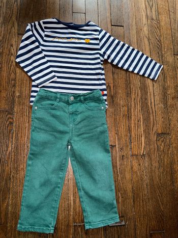 tshirt cadet Rousselle et jeans Zara 24 mois