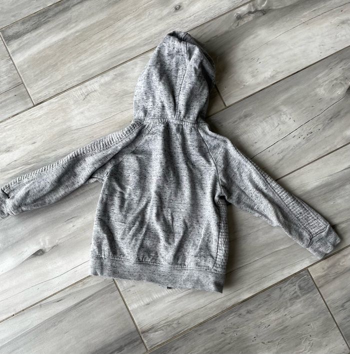 Beau sweat cardigan à capuche T 4 ans Gemo Kids gris - photo numéro 3