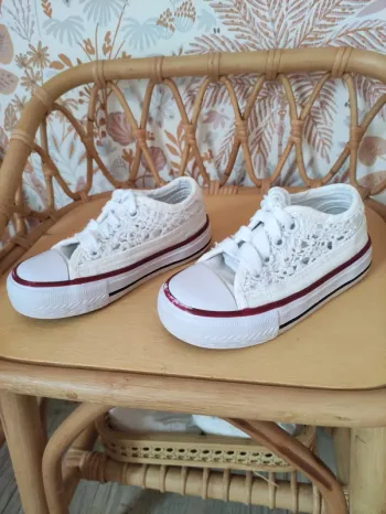 Baskets Kiabi ajourées blanches – Pointure 24 – Bon état