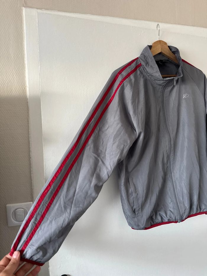 Veste de sport Starter grise et rouge – Taille S – Très bon état - photo numéro 4