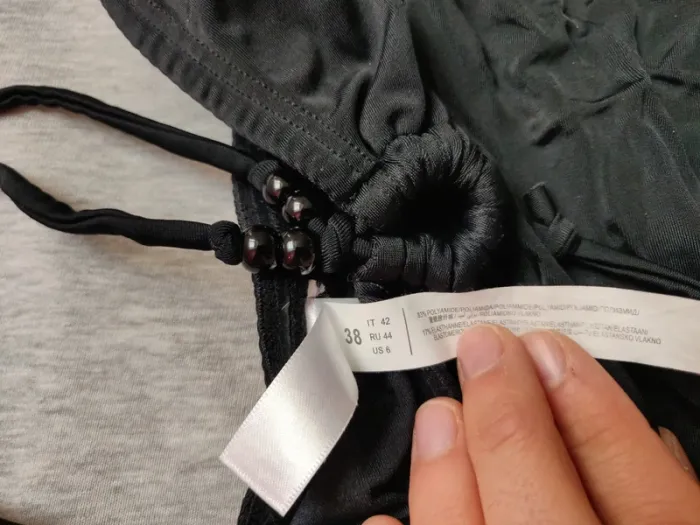 Maillot de bain grossesse deux pièces bikini noir CalinKalin taille 38 - photo numéro 3