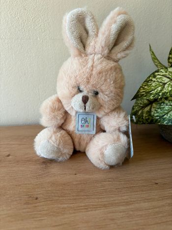 Doudou petit lapin beige assis oh studio doudou et compagnie neuf