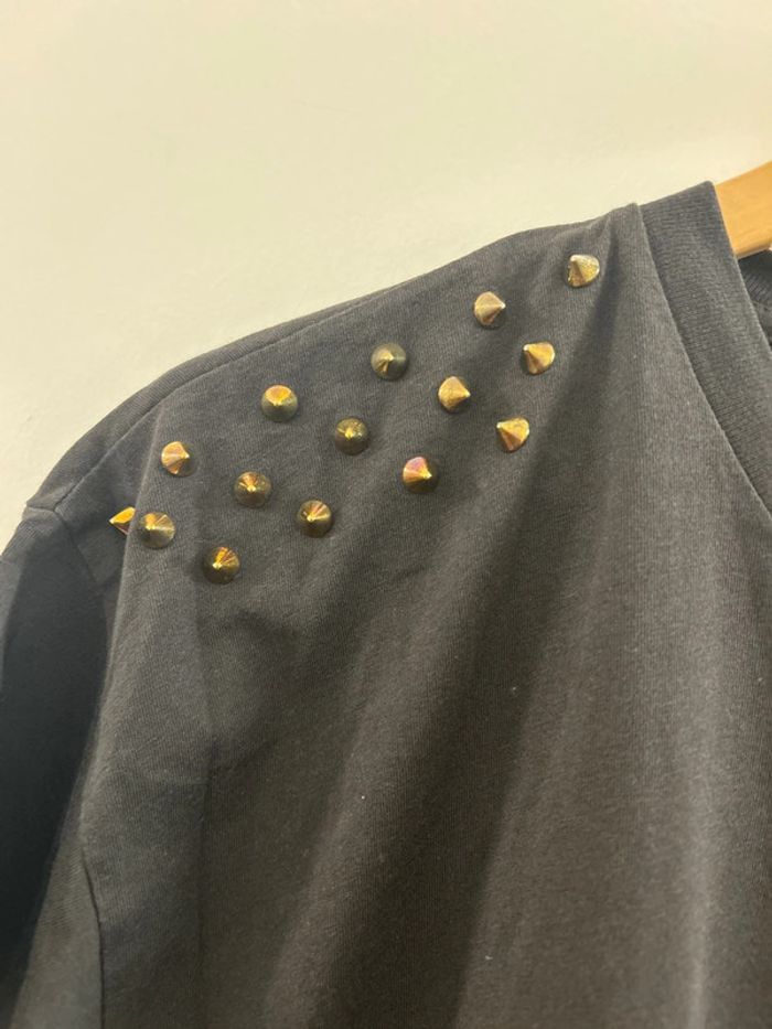 T shirt Topman XL epaulette clouté - photo numéro 3