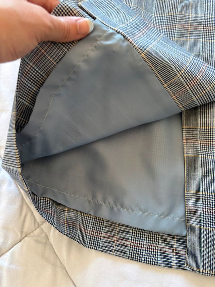 Jupe tailleur Weinberg Paris vintage 90s gris noir prince de galles carreaux taille XL/42 - photo numéro 8