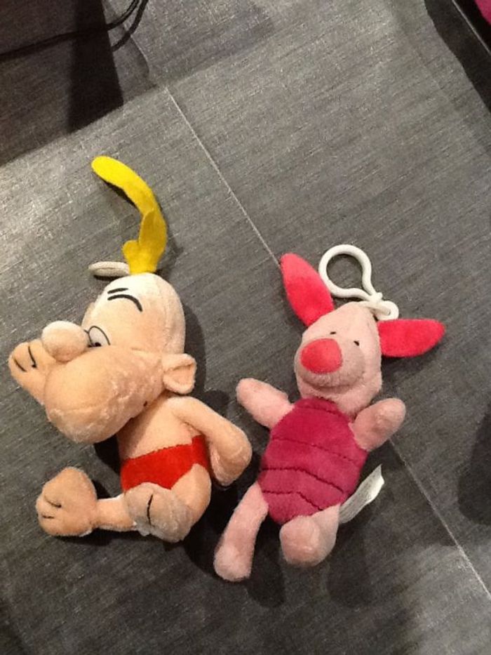 peluches Titeuf et Porcinet