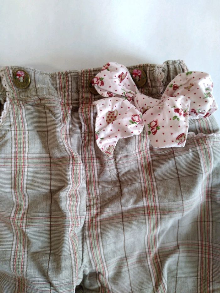 Short mi-saison à carreaux Sergent Major fille taille 12 mois - photo numéro 3
