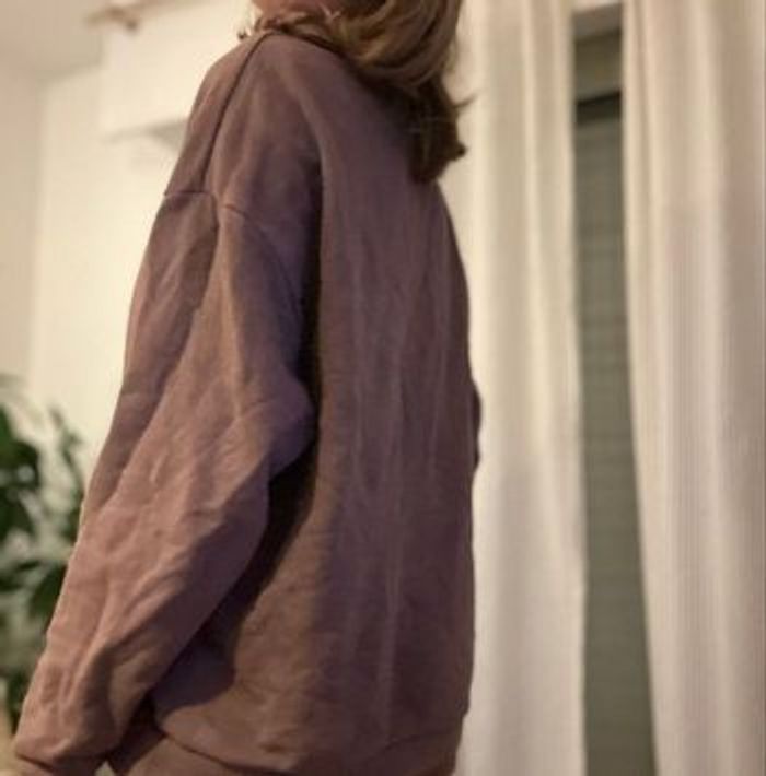 Pull couleur marron /violet ados design taille M - photo numéro 9