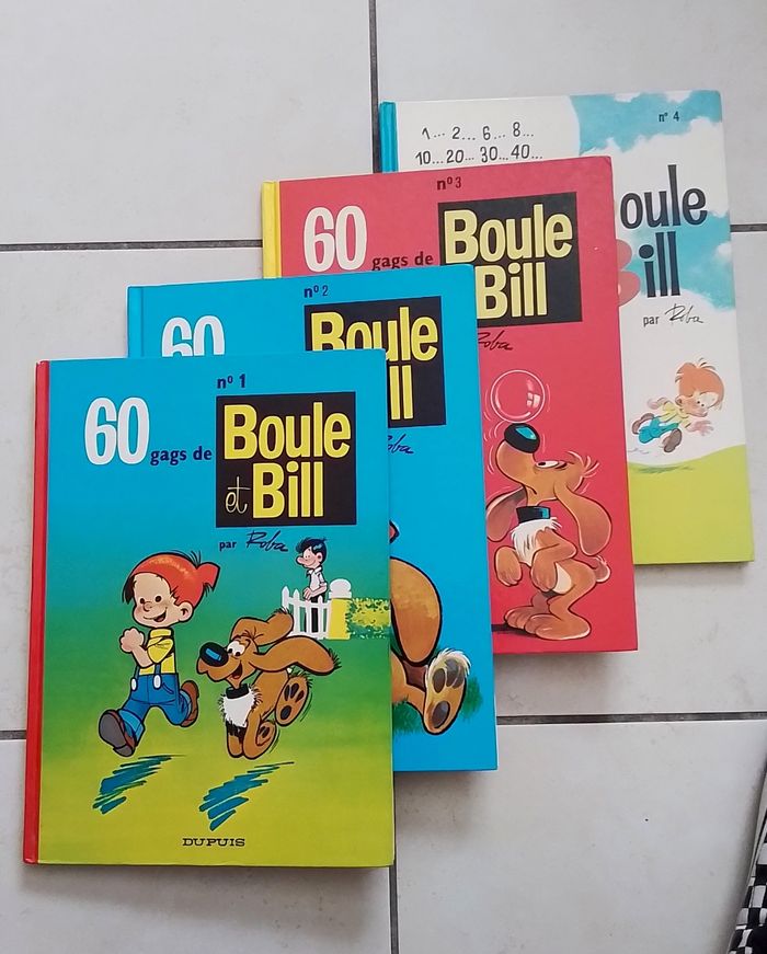 Lot de BD Boule et Bill tomes 1 à 4