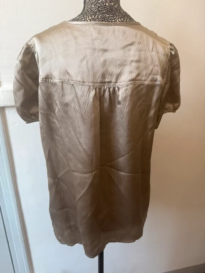 Haut Caroll – 100 % soie – Taille 40 - Couleur Bronze - photo numéro 3