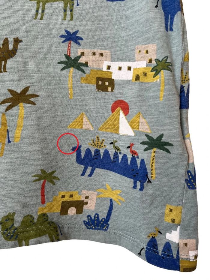 T-shirt manches courtes (chameaux + palmiers) - DPAM 4 ans (104cm) - photo numéro 3