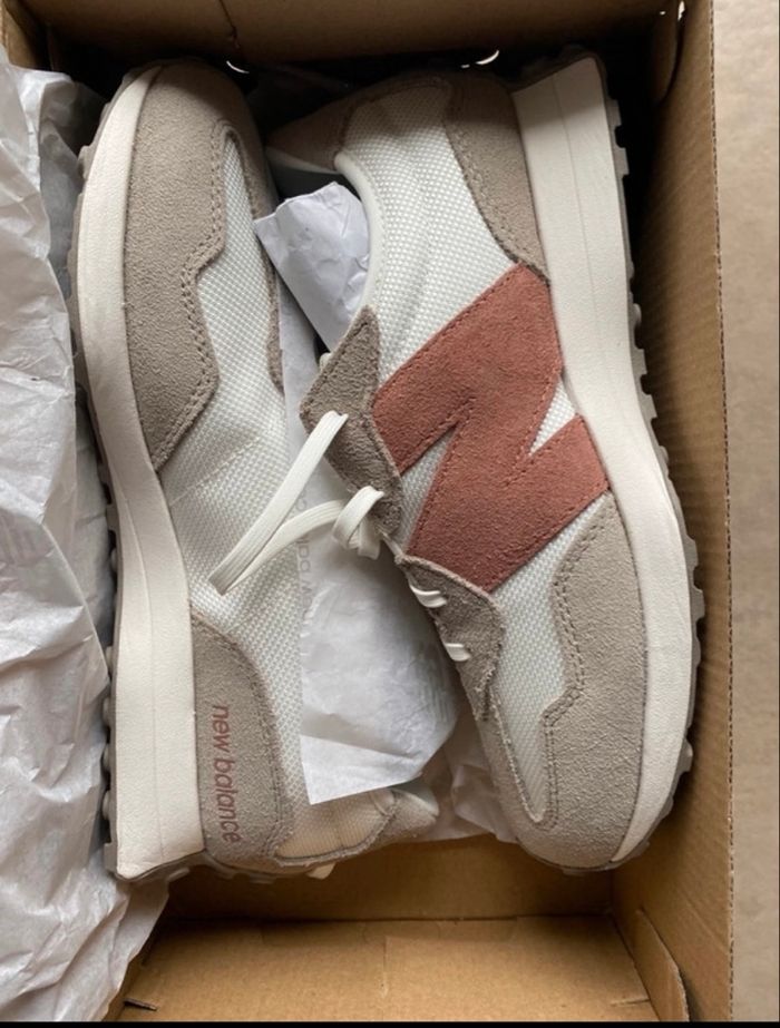 Baskets sneakers new balance 327 blanches et roses taille 38,5 - photo numéro 4