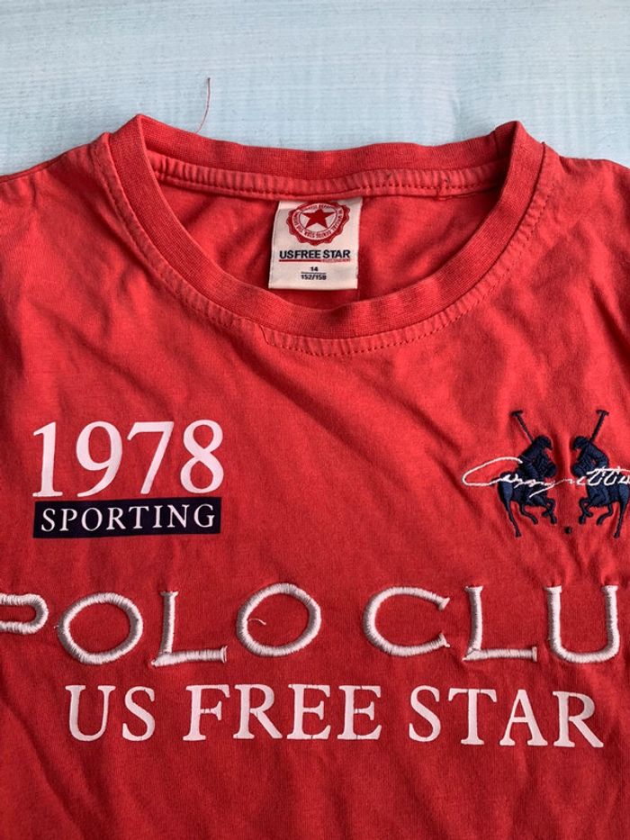 T shirt rouge us free star 152/158cm - photo numéro 2