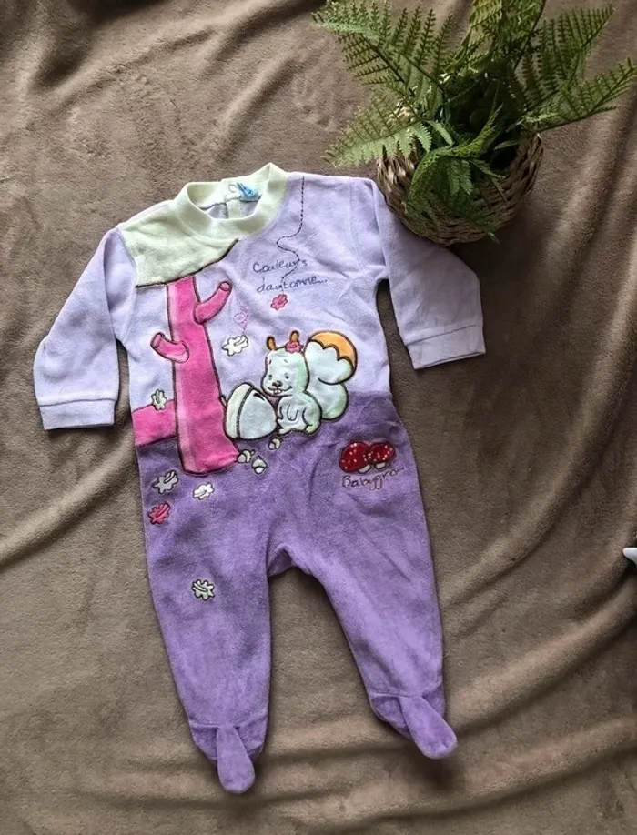Grenouillère parme violet fille Babygro - photo numéro 3