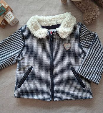Veste blouson Ikks 18 mois noir blanc mi saison fille 18 mois bébé