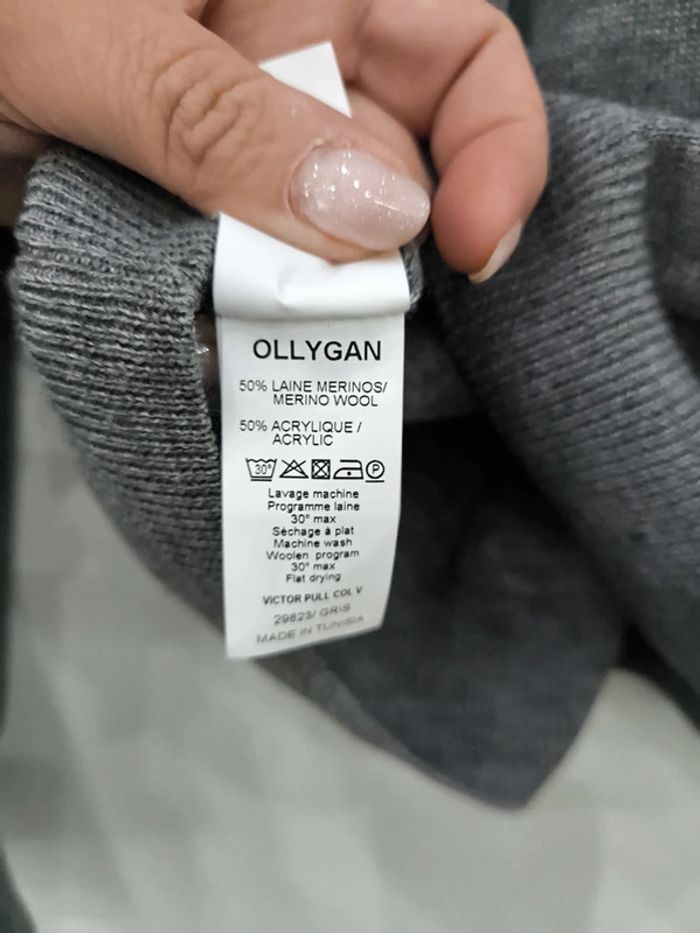 Pull col v ollygan taille xxl neuf - photo numéro 5