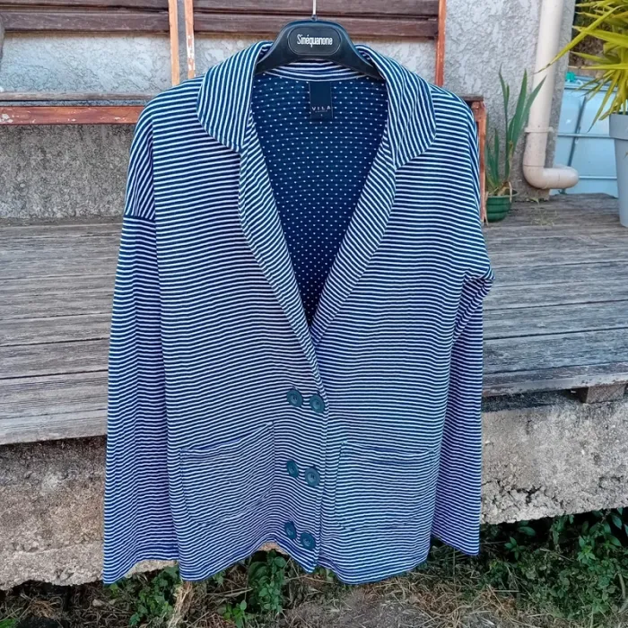 Veste légère d été à rayures marine Vila S - photo numéro 2