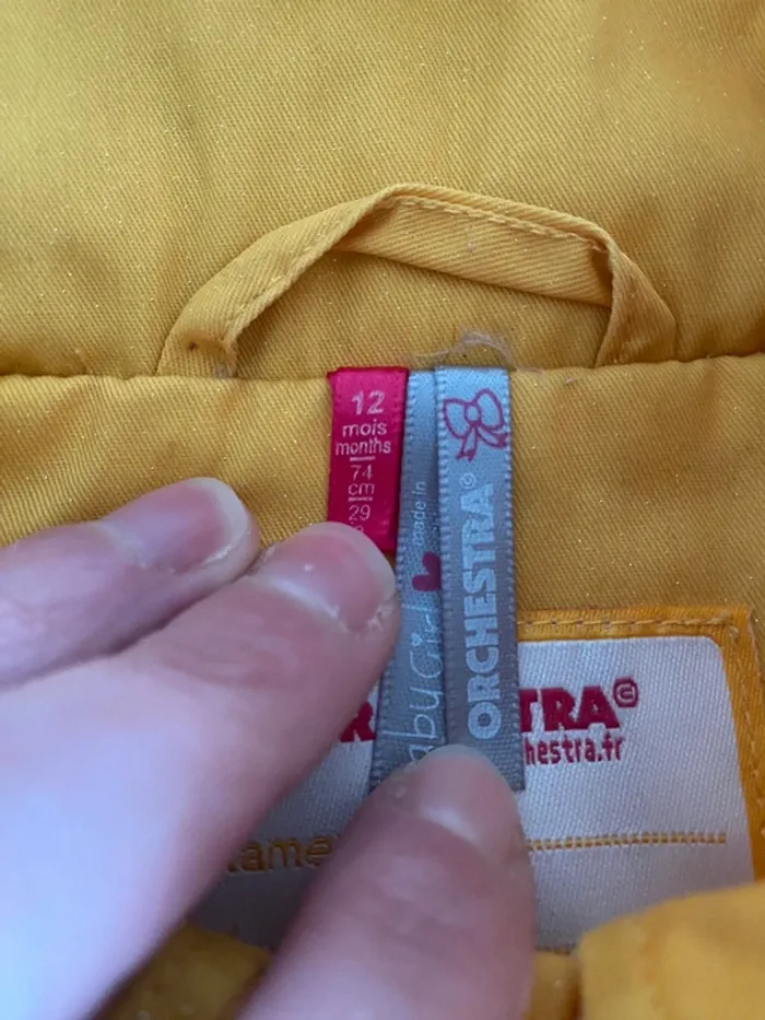 Veste orchestra jaune pailleté et broderie fleur - photo numéro 10