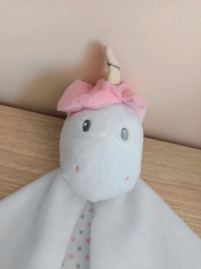 Doudou licorne blanc jemini - photo numéro 3