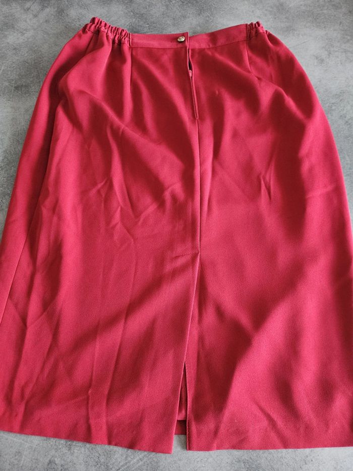Jupe midi femme - Taille 48 / 4XL - Rouge - photo numéro 5
