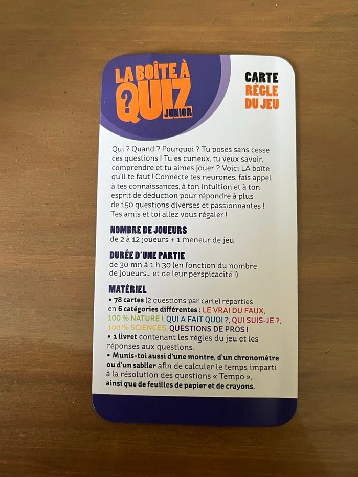 La boîte à quiz Junior Deux coqs d’Or 8 ans - photo numéro 5