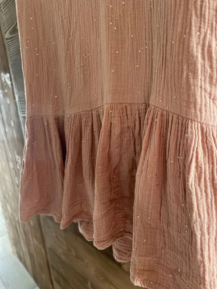 Robe terracotta gaze de coton - photo numéro 3