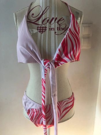 Sublime bikini zébré rose taille l shein très bon état