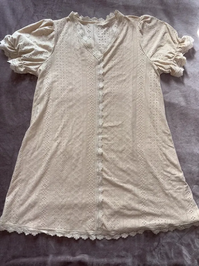 Robe longue beige femme Shein taille XL en très bon état - photo numéro 2