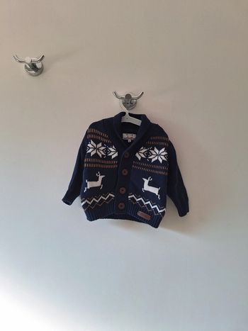 Gilet bleu marine bébé garçon 6 mois