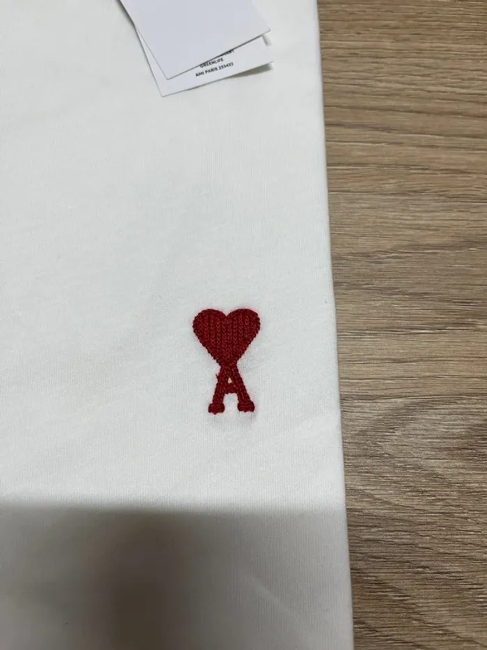 T-shirt Ami Paris - couleur blanc - taille M - photo numéro 3
