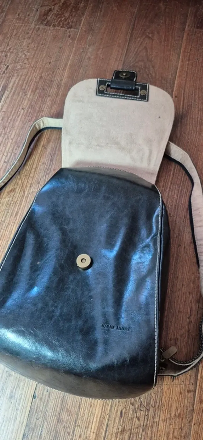 Sac David Jones vintage cuir - photo numéro 5
